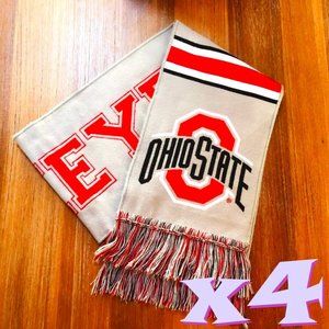 (4x) THE OHIO STATE UNIVERSITY SCARFS - Bundle of FOUR, Brand New, GREAT Gifts!